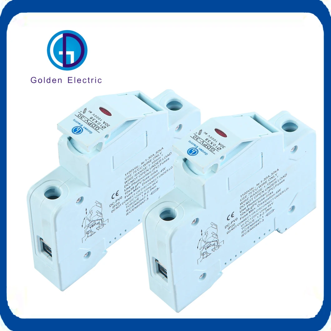 PV Application 1p 1000V DC 16A 20A 25A 32A DC Fuse Holder Fuse Base with Best Quality