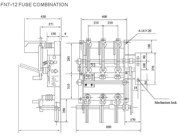 Fn7-12 Series Indoor AC Hv Load Switch-Fuse Combination Apparatus