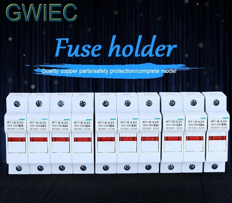 Rt18-63 with LED Indicator Link Base Cylindrical 600V Fuse Holder Factory Price