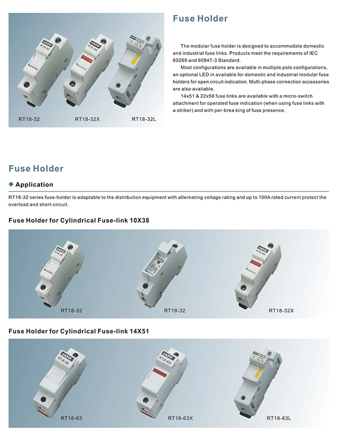 China Professional Manufacturer 125A Fuse Holder for Cylindrical Fuse Link