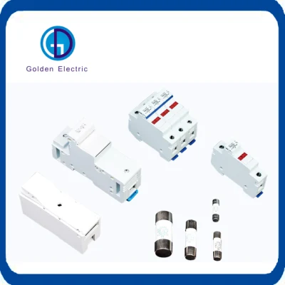 Cylindrical Plastic Low Voltage DIN Rail Mounting Fuse Holder for 10X38 14X51 22X58 Fuse Link