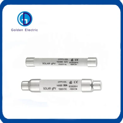 DC Solar PV Fuse 1500VDC 10*85mm 14*85mm 20ka 2-32A Cylindrical Fuse Link Gpv Photovoltaic Fuse