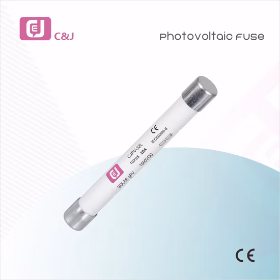 Cjpv-32L 8A-50A 1500V DC PV Panel DC Photovoltaic Cylindrical Ceramic Fuse