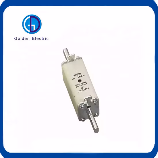 HRC Ceramic Fuse Link Fuses with Dual Indicator Nh Type 125A 250A Blade Fuse Block Links Nh1 Nh2 Nh3 Low Voltage